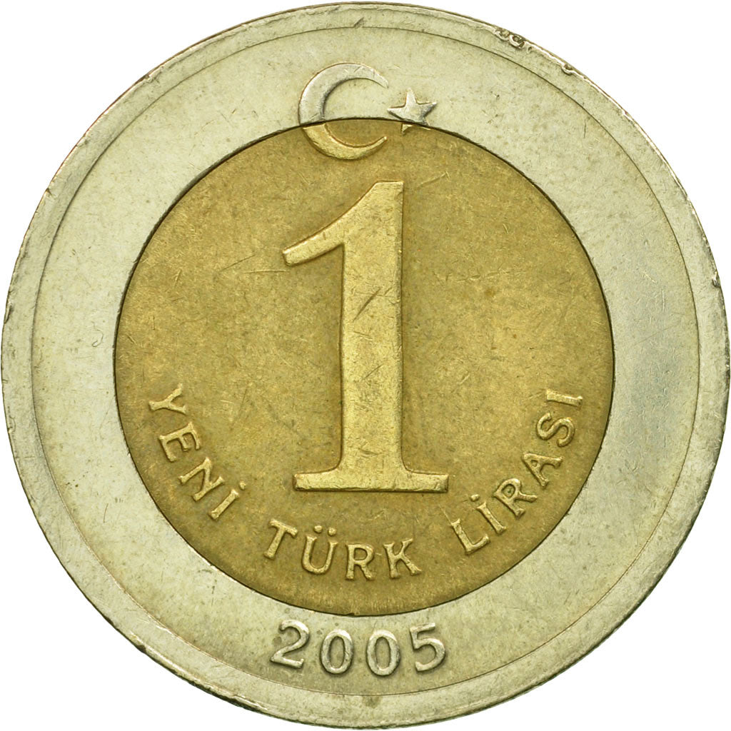 Monnaie, Turquie, New Lira, 2005, Istanbul, TTB+, Bi-Metallic, KM:1169
