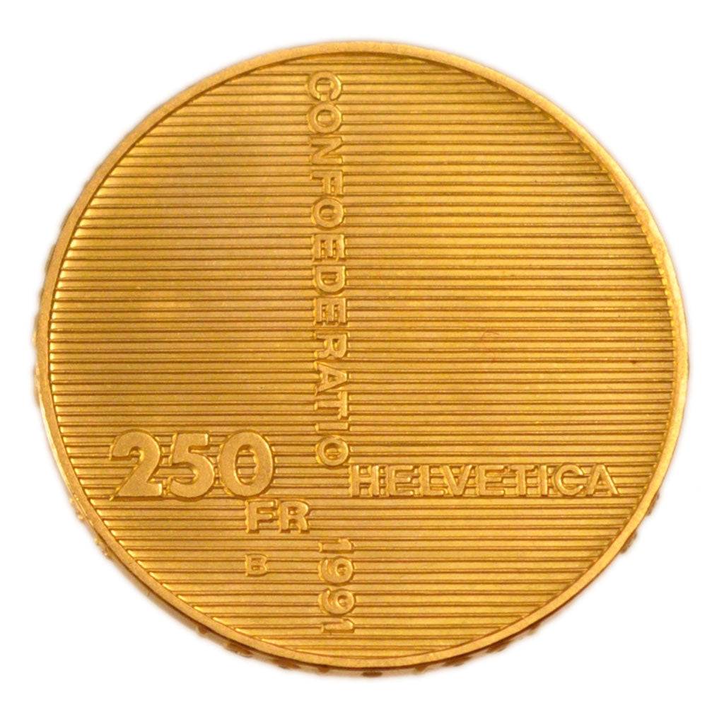 Switzerland, 250 Francs, 1991, KM #7101, MS(65-70), Gold, 8.00