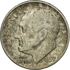 Monnaie, États-Unis, Roosevelt Dime, Dime, 1957, U.S. Mint, Philadelphie, TB