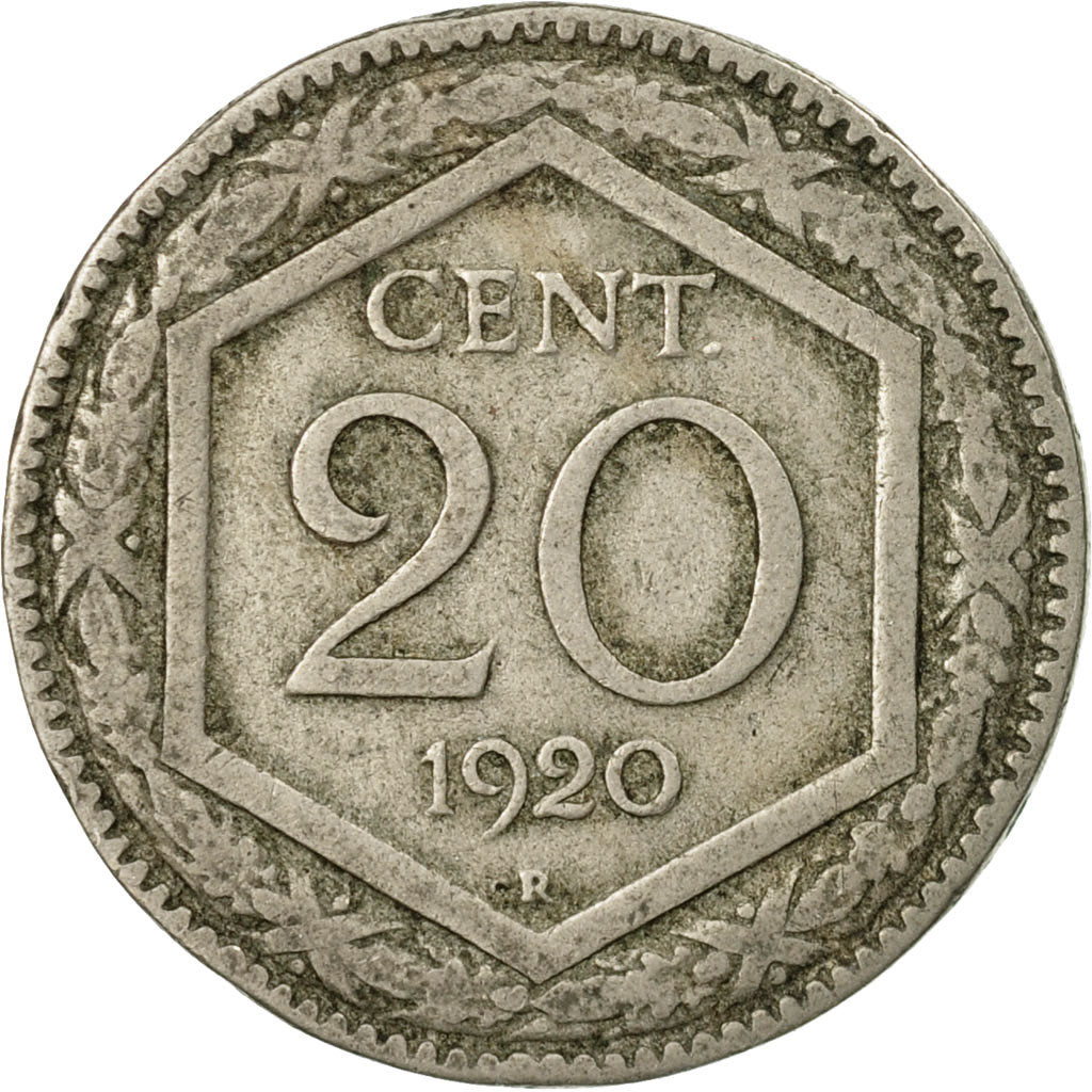 Coin, Italy, Vittorio Emanuele III, 20 Centesimi, 1920, Rome, VF(30-35), Nickel