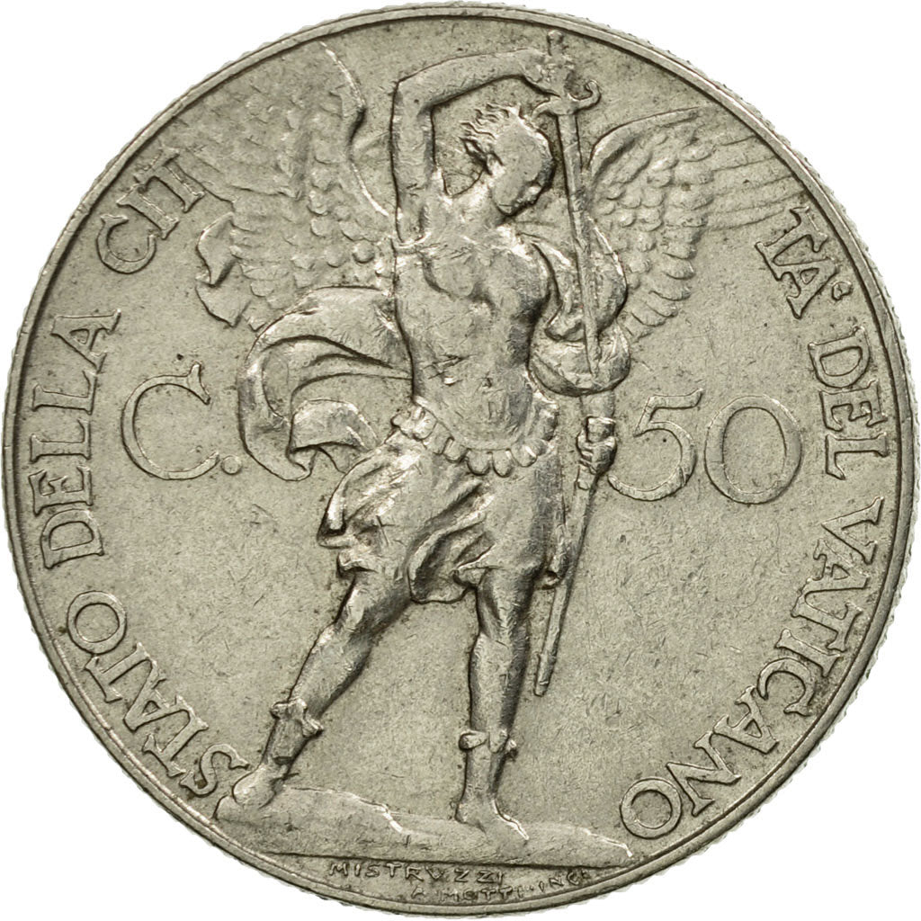Moneta, CITTÀ DEL VATICANO, Pius XI, 50 Centesimi, 1937, Roma, BB, Nichel, KM:4