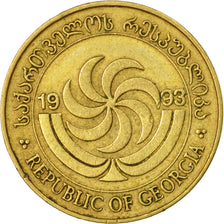 Coin, Georgia, 50 Thetri, 1993, EF(40-45), Brass, KM:81