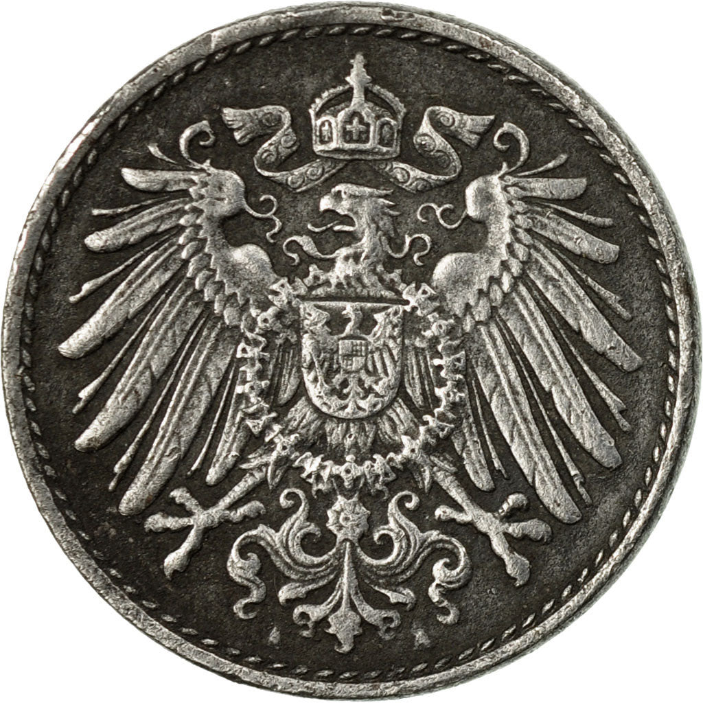 Coin, GERMANY - EMPIRE, 5 Pfennig, 1921, Berlin, EF(40-45), Iron, KM:19