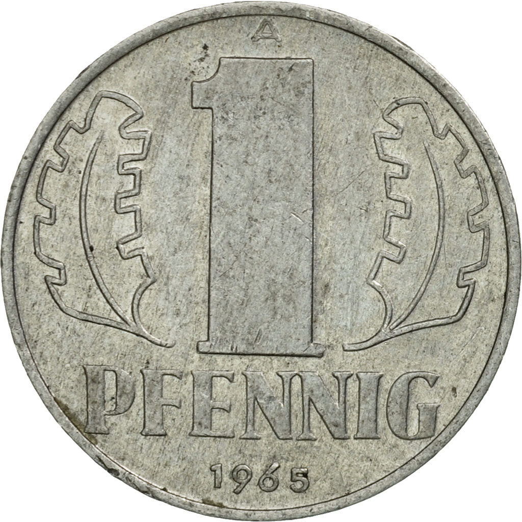 Moneta, REPUBBLICA DEMOCRATICA TEDESCA, Pfennig, 1965, Berlin, BB, Alluminio