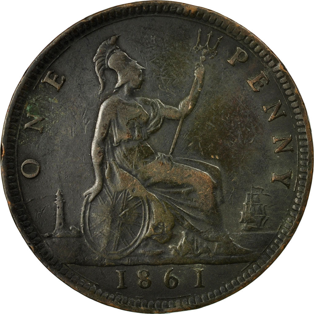 Coin, Great Britain, Victoria, Penny, 1961, VF(20-25), Bronze, KM:749.2