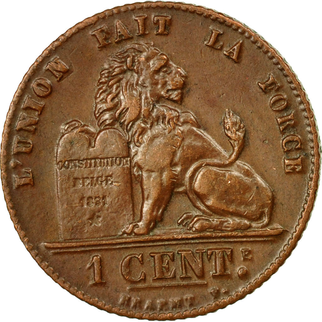 Coin, Belgium, Centime, 1914, AU(55-58), Copper, KM:76