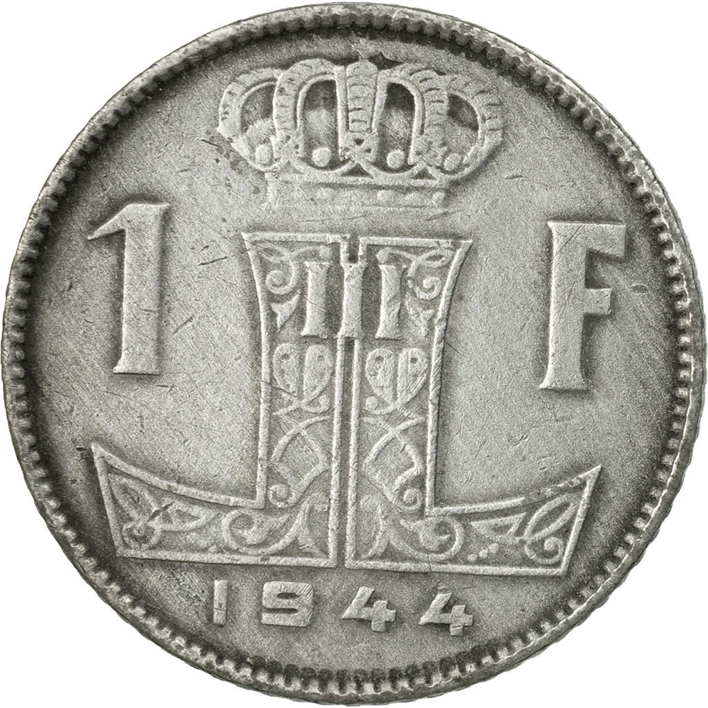Coin, Belgium, Franc, 1944, AU(50-53), Zinc, KM:128