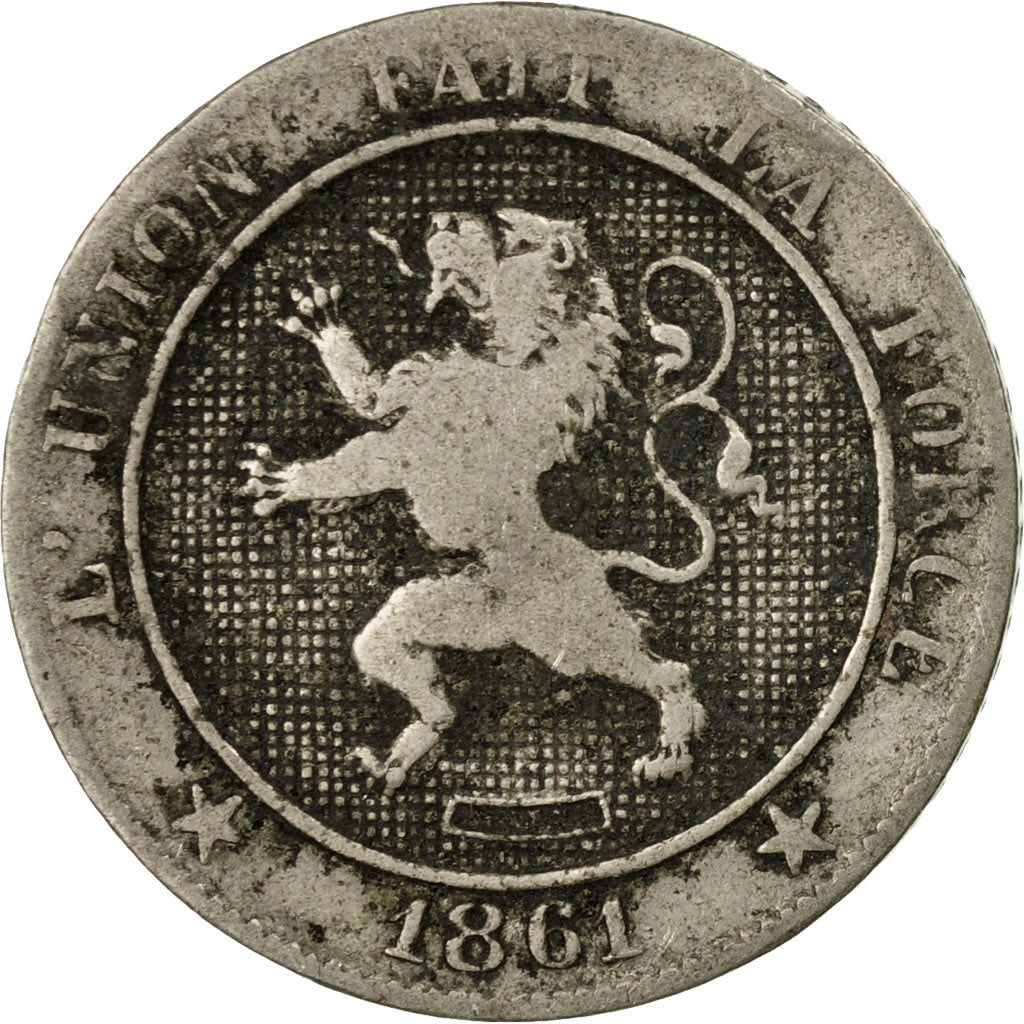 Coin, Belgium, Leopold I, 5 Centimes, 1861, F(12-15), Copper-nickel, KM:21