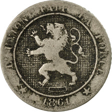 Coin, Belgium, Leopold I, 5 Centimes, 1861, F(12-15), Copper-nickel, KM:21