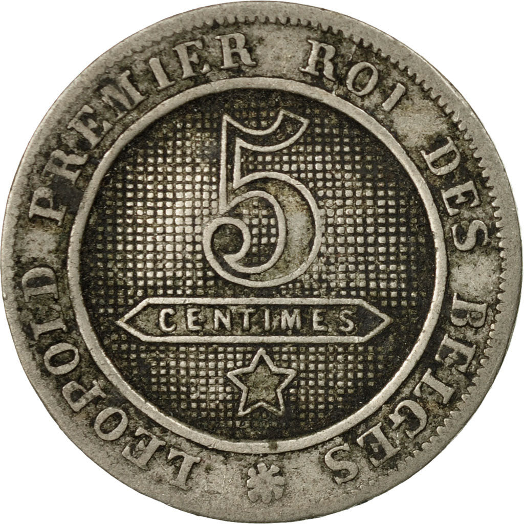 Coin, Belgium, Leopold I, 5 Centimes, 1861, F(12-15), Copper-nickel, KM:21