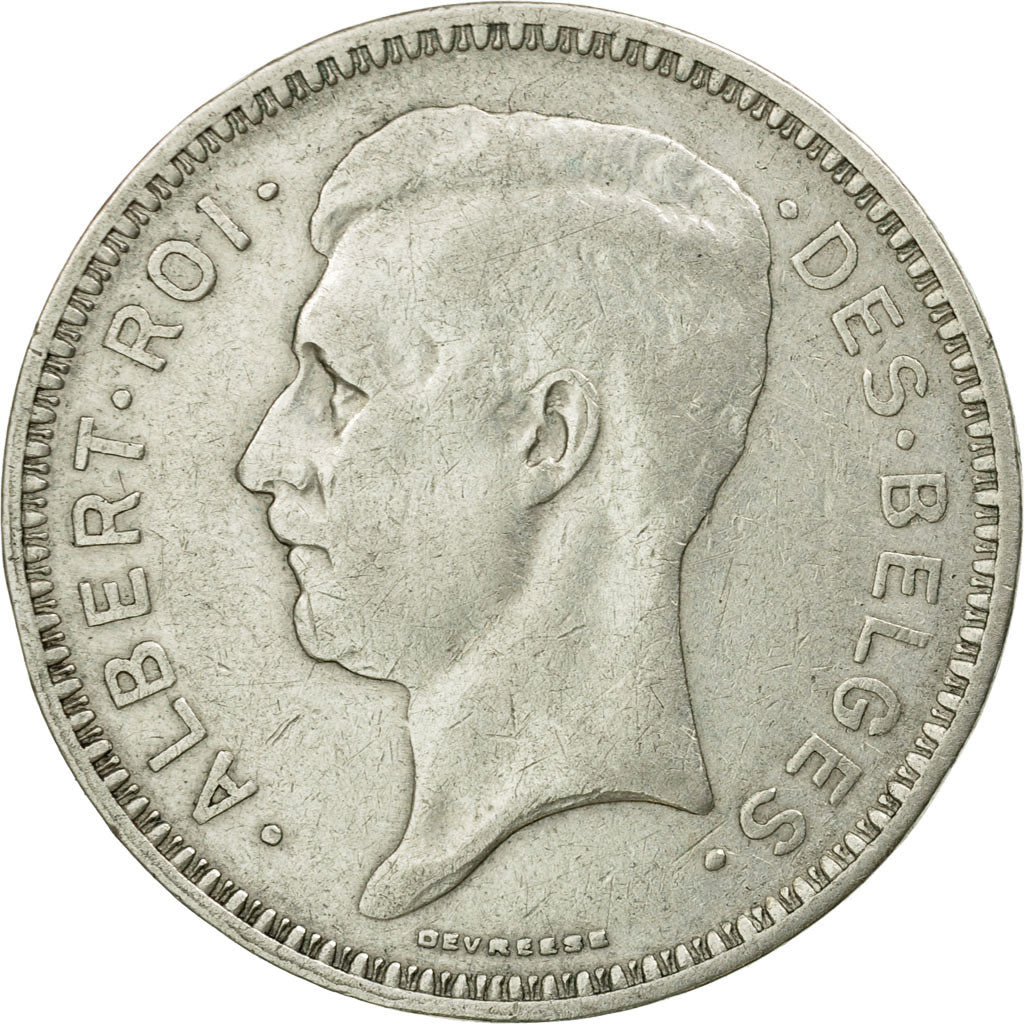 Moneda, Bélgica, 20 Francs, 20 Frank, 1934, MBC+, Plata, KM:103.1