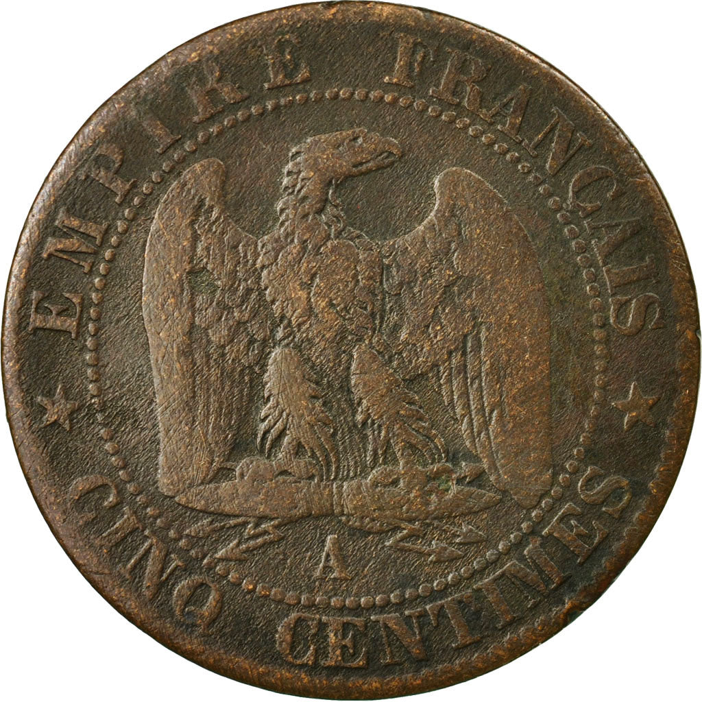 Munten, Frankrijk, Napoleon III, Napoléon III, 5 Centimes, 1854, Paris, FR