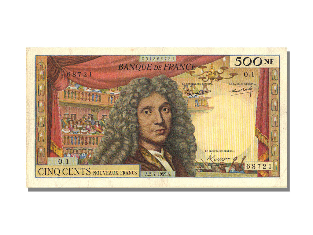 Francia, 500 Nouveaux Francs, 1959, KM:145a, 1959-07-02, BB+, Fayette:60.1