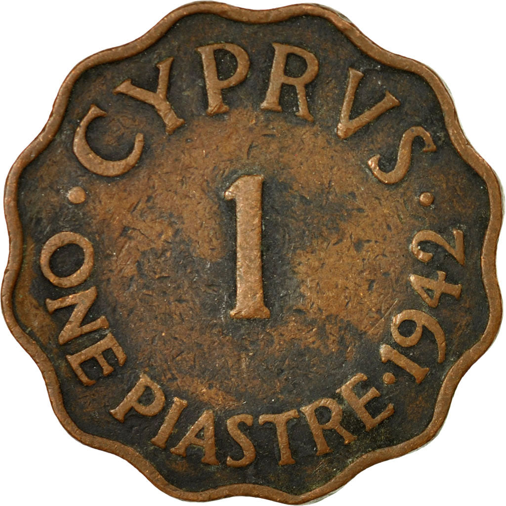 Moneta, Cipro, Piastre, 1942, BB, Bronzo, KM:23a