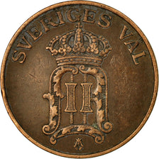 Coin, Sweden, Oscar II, 2 Öre, 1907, EF(40-45), Bronze, KM:769