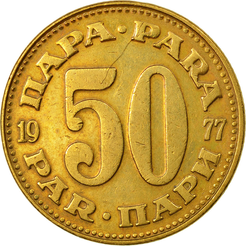 Monnaie, Yougoslavie, 50 Para, 1977, TTB+, Laiton, KM:46.1