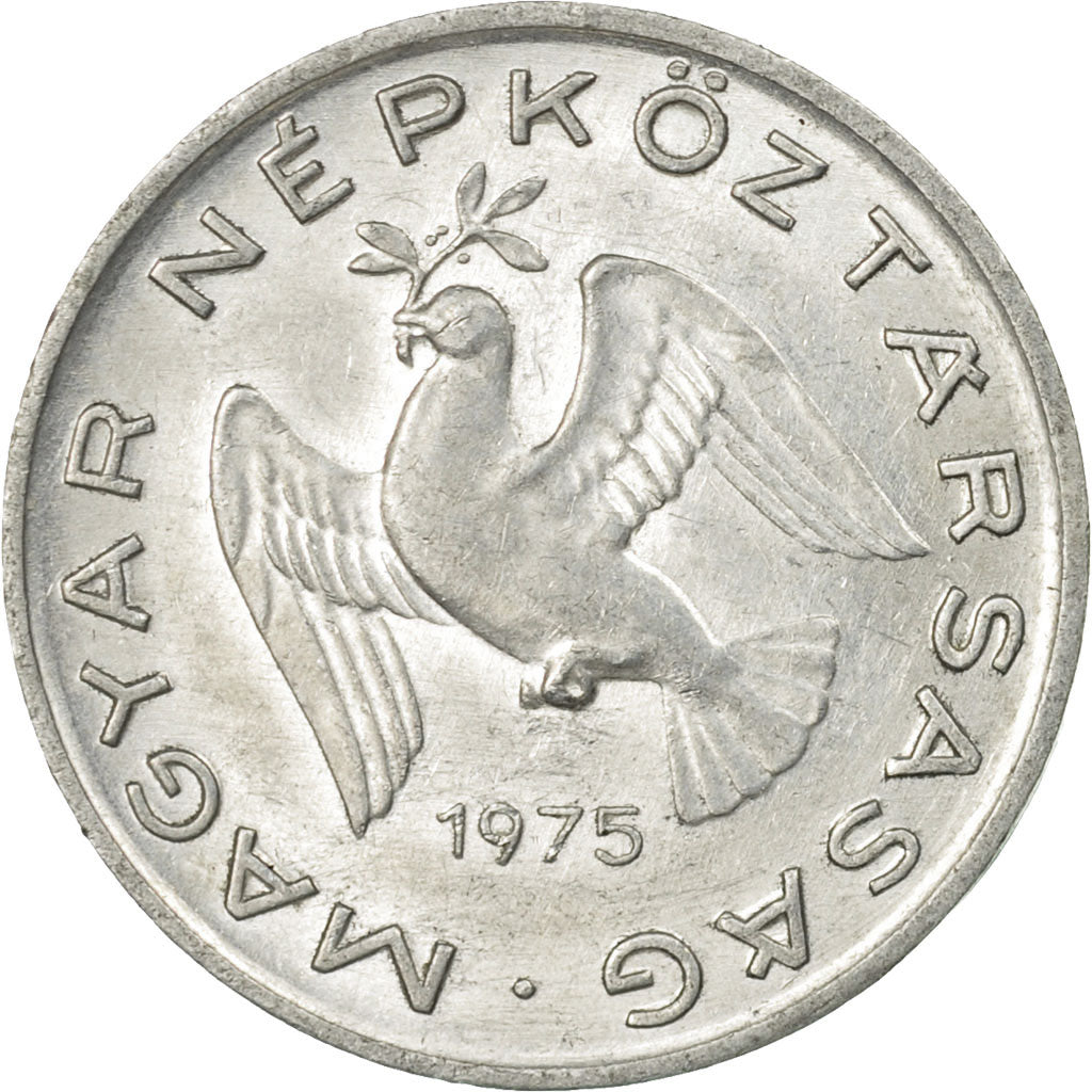 Moneda, Hungría, 10 Filler, 1975, Budapest, MBC+, Aluminio, KM:572