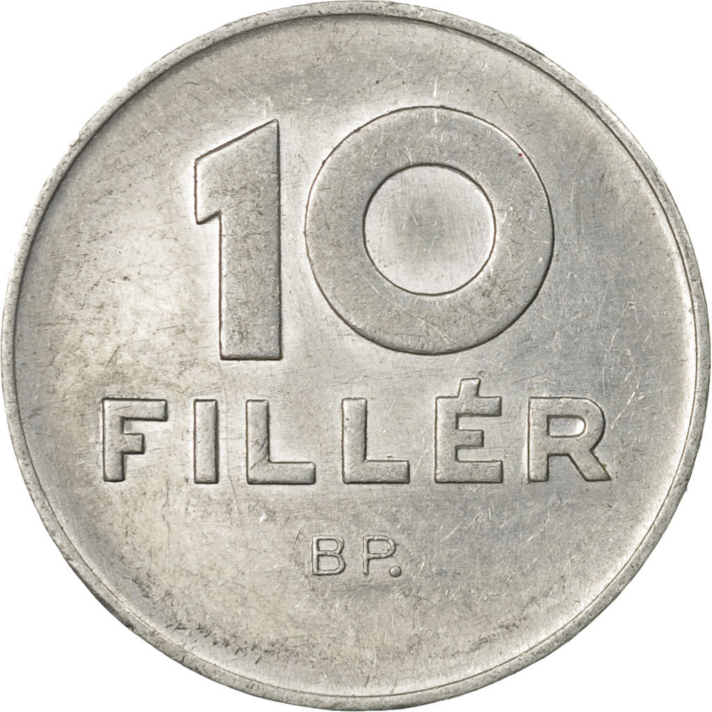 Moneda, Hungría, 10 Filler, 1975, Budapest, MBC+, Aluminio, KM:572