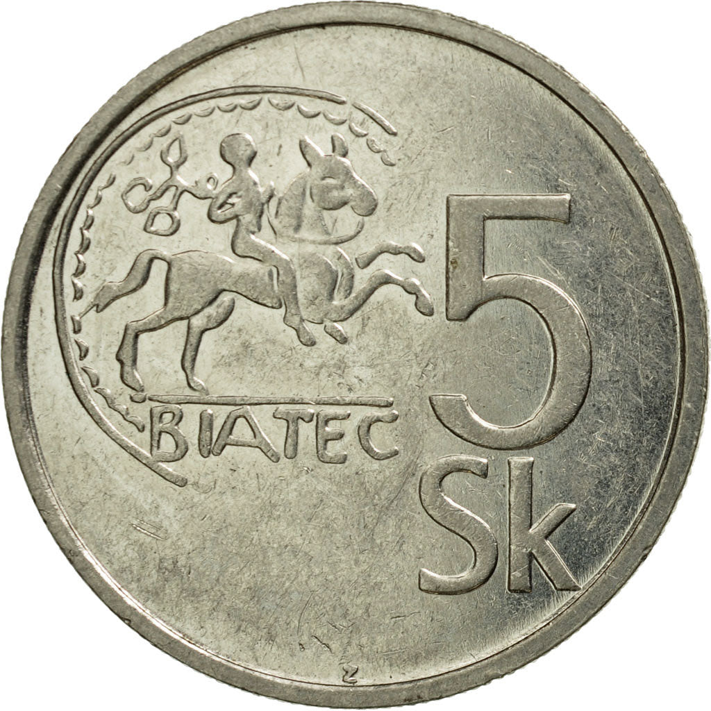 Munten, Hongarije, 5 Forint, 1993, Budapest, ZF, Nickel-brass, KM:694