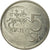 Moneta, Węgry, 5 Forint, 1993, Budapest, EF(40-45), Mosiądz niklowy, KM:694