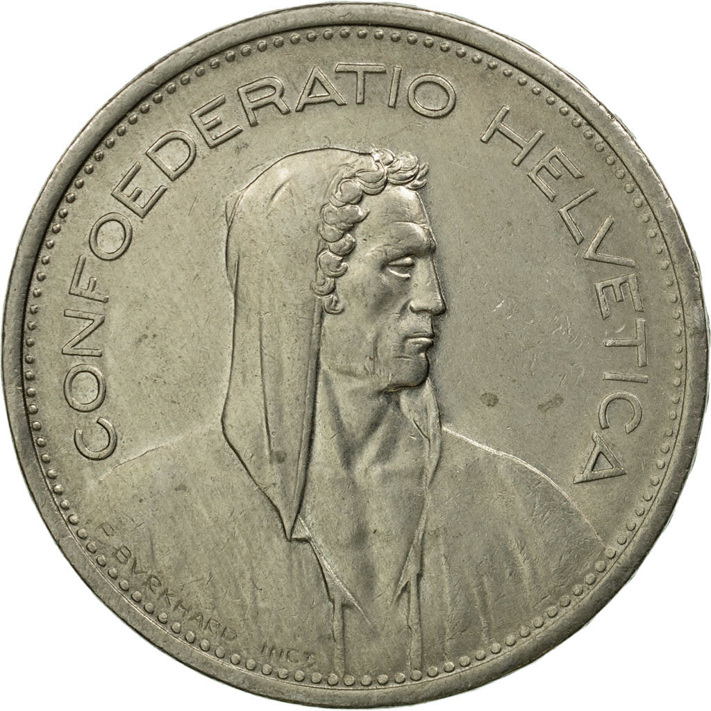 Coin, Switzerland, 5 Francs, 1968, Bern, EF(40-45), Copper-nickel, KM:40a.1