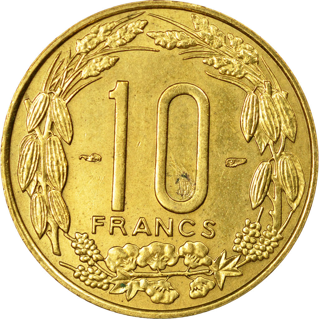 Moneda, Camerún, 10 Francs, 1958, Paris, MBC, Aluminio - bronce, KM:11