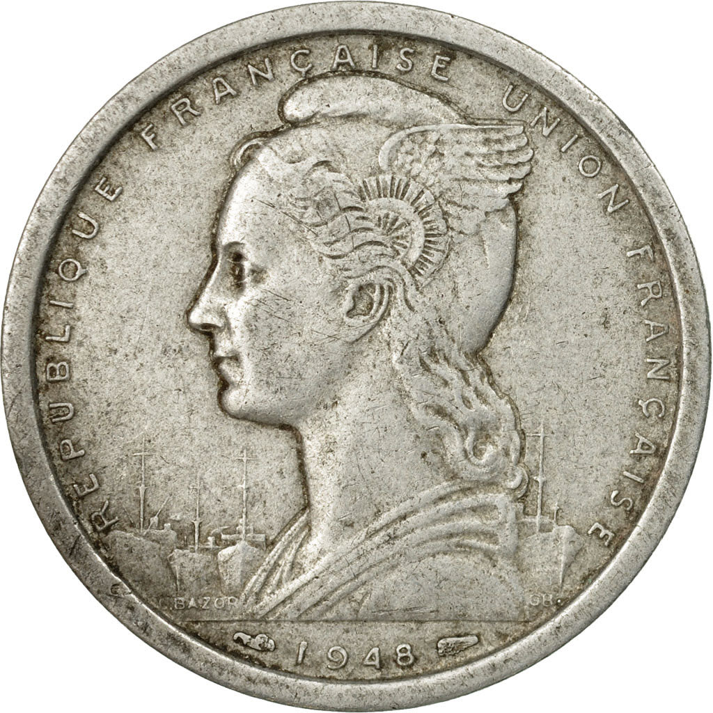 Munten, Frans West Afrika, 2 Francs, 1948, Paris, FR+, Aluminium, KM:4
