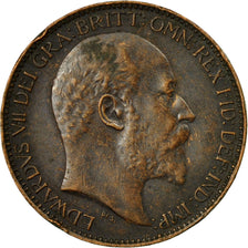 Coin, Great Britain, Edward VII, Farthing, 1908, EF(40-45), Bronze, KM:792