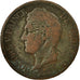 Coin, Monaco, Honore V, 5 Centimes, Cinq, 1837, Monaco, F(12-15), Copper