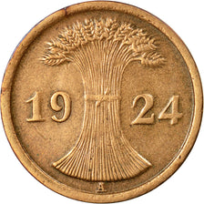 Coin, GERMANY, WEIMAR REPUBLIC, 2 Reichspfennig, 1924, Berlin, AU(50-53)