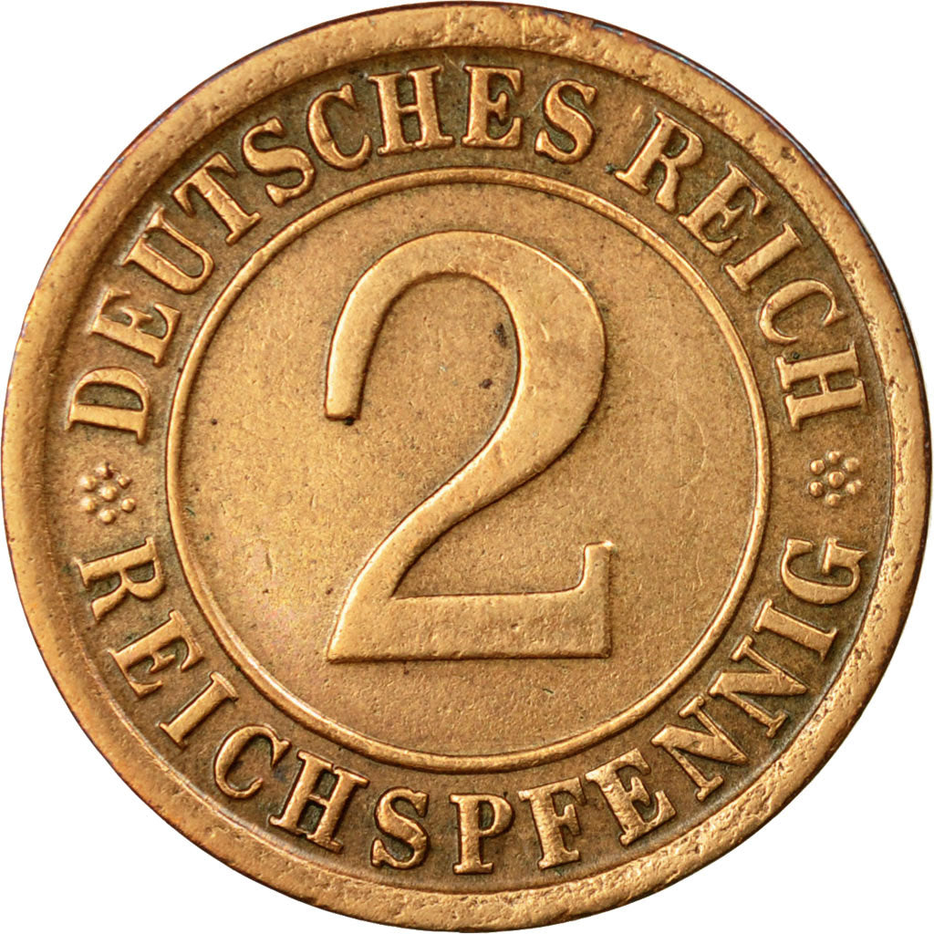 Coin, GERMANY, WEIMAR REPUBLIC, 2 Reichspfennig, 1924, Berlin, AU(50-53)