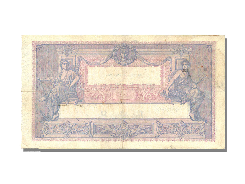 France, 1000 Francs, 1 000 F 1889-1926 ''Bleu et Rose'', 1921, KM #67i,...