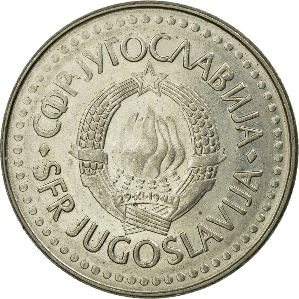 Moneta, Iugoslavia, 50 Dinara, 1988, MB, Rame-nichel-zinco, KM:113