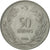 Moneta, Turcja, 50 Kurus, 1971, EF(40-45), Stal nierdzewna, KM:899