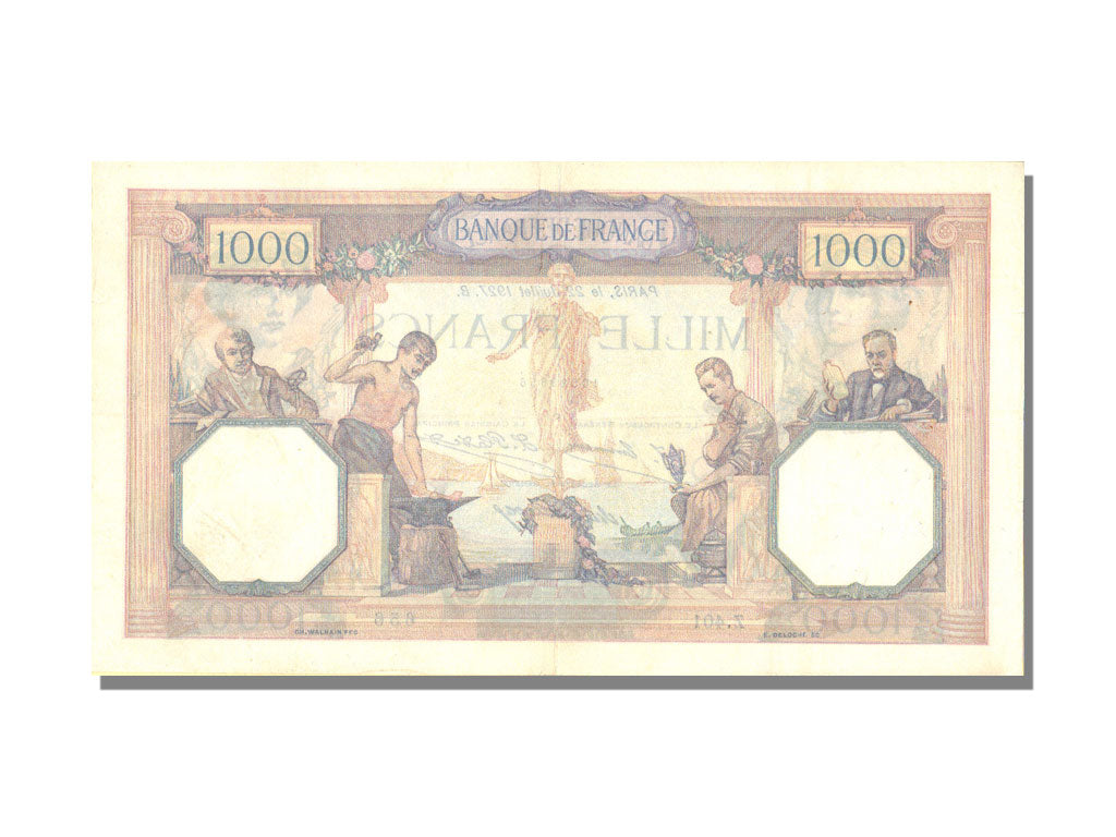 France, 1000 Francs, 1 000 F 1927-1940 ''Cérès et Mercure'', 1927, KM #79a, 1...