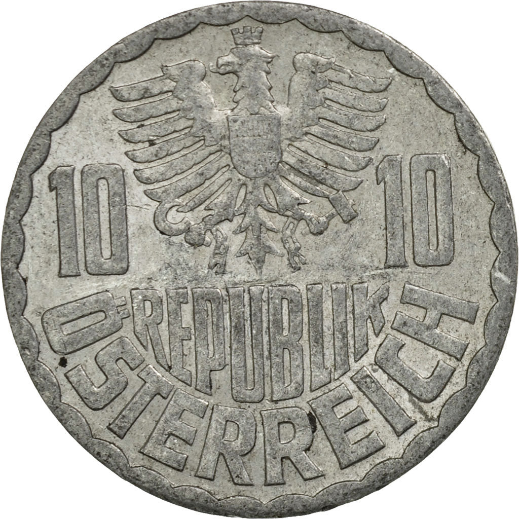 Coin, Austria, 10 Groschen, 1970, Vienna, VF(20-25), Aluminum, KM:2878