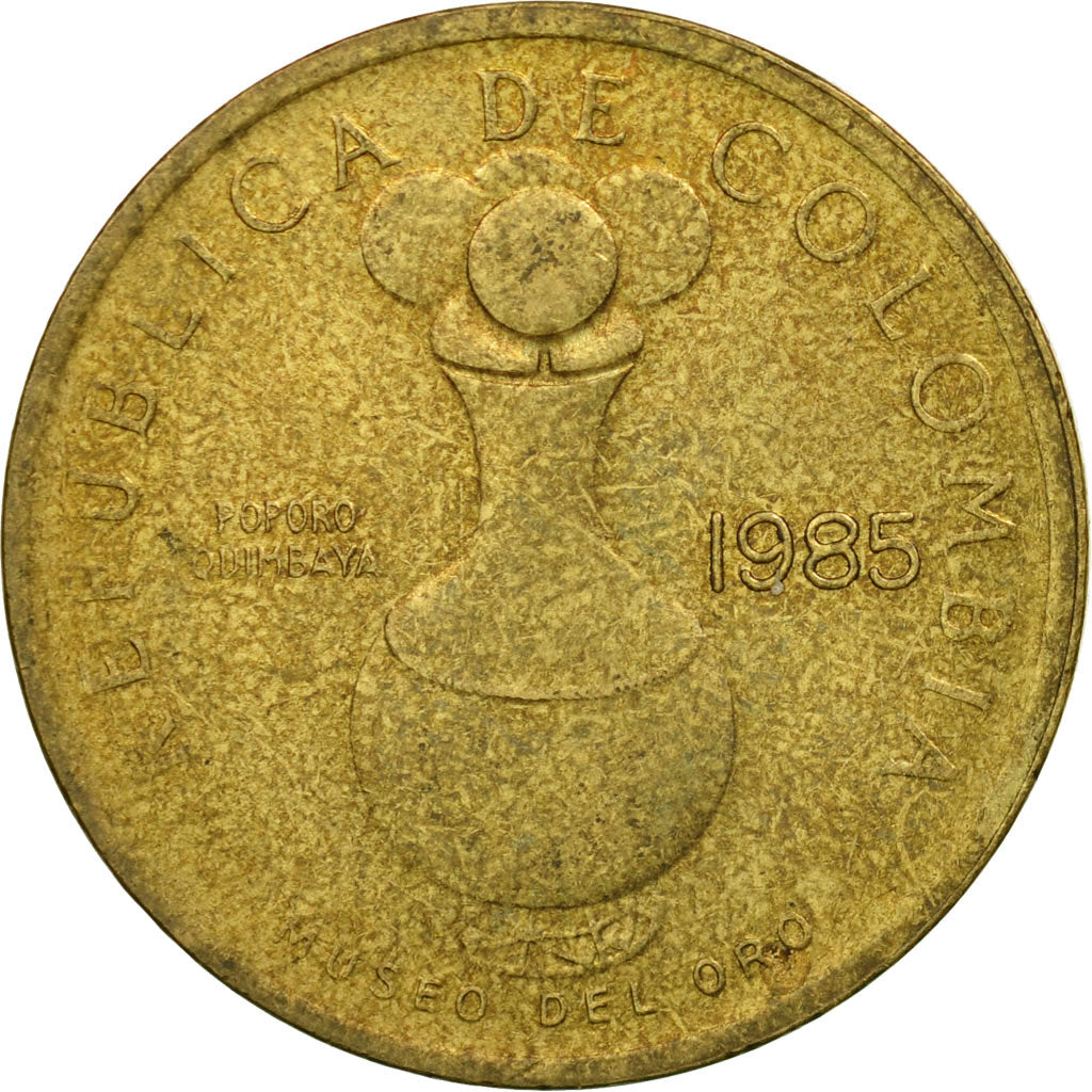 Coin, Colombia, 20 Pesos, 1985, EF(40-45), Aluminum-Bronze, KM:271