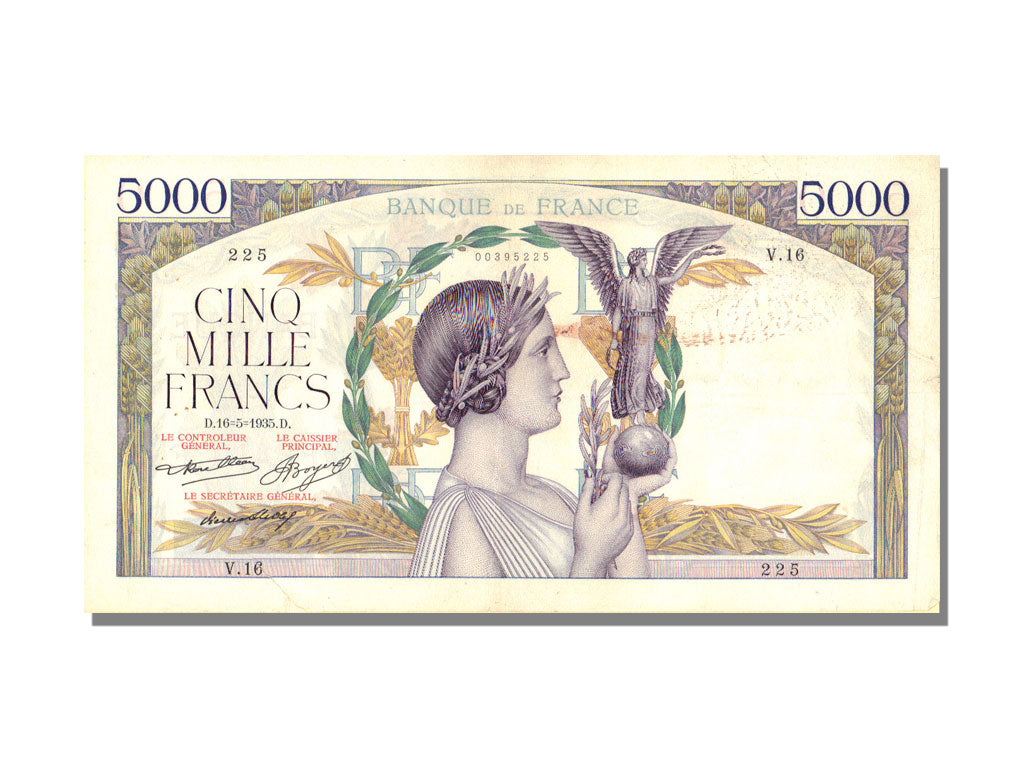 5000 Francs Type Victoire « Taille Douce »