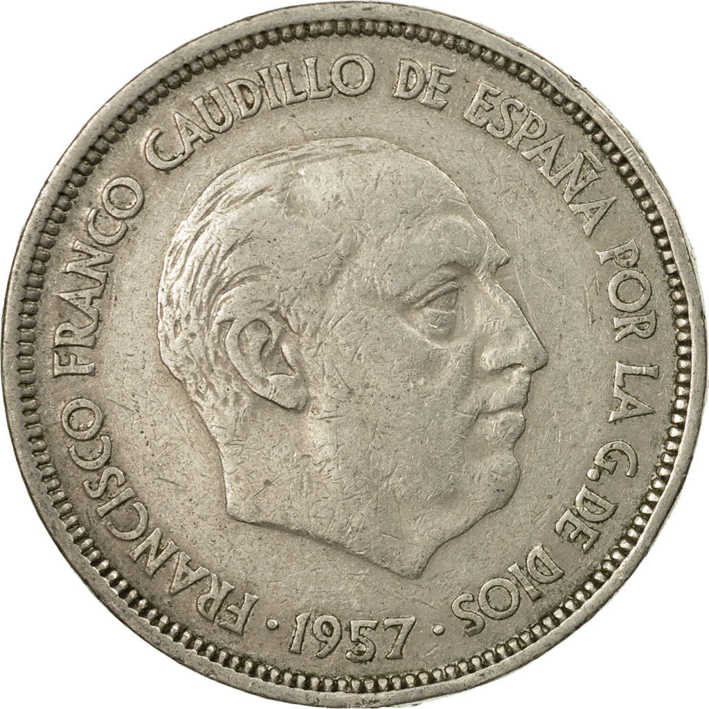Moneta, Spagna, Caudillo and regent, 25 Pesetas, 1959, MB+, Rame-nichel, KM:787