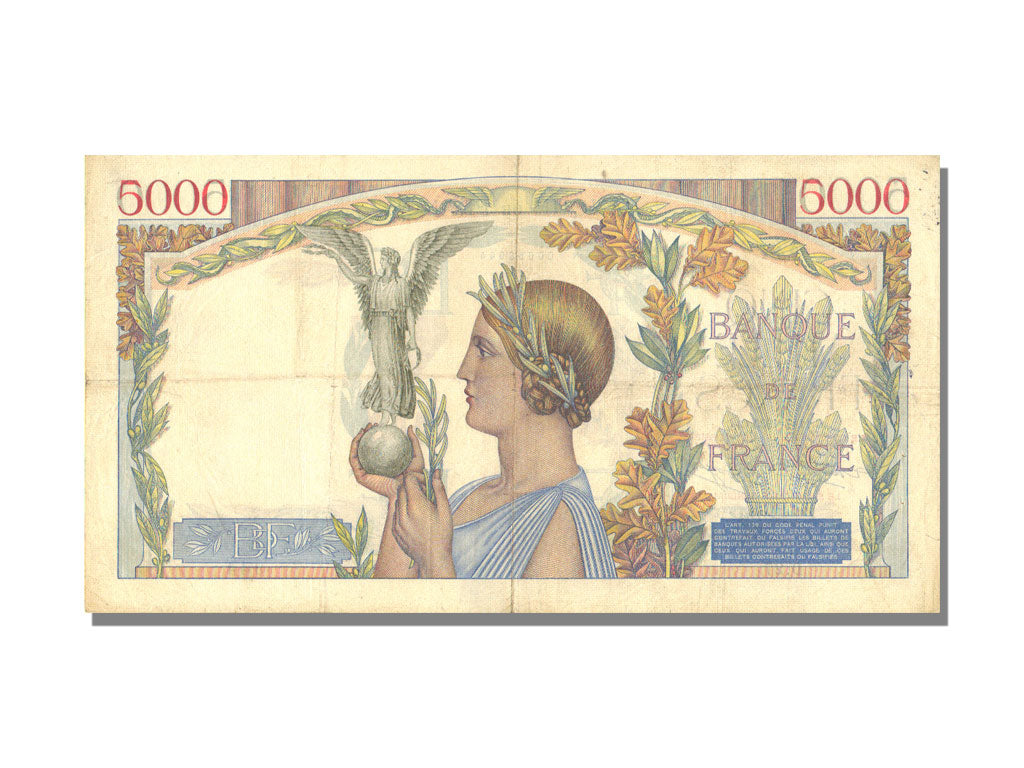 France, 5000 Francs, 5 000 F 1934-1944 ''Victoire'', 1935, KM #82b, 1935-07-11,.