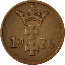 Coin, DANZIG, Pfennig, 1926, Warsaw, AU(50-53), Bronze, KM:140