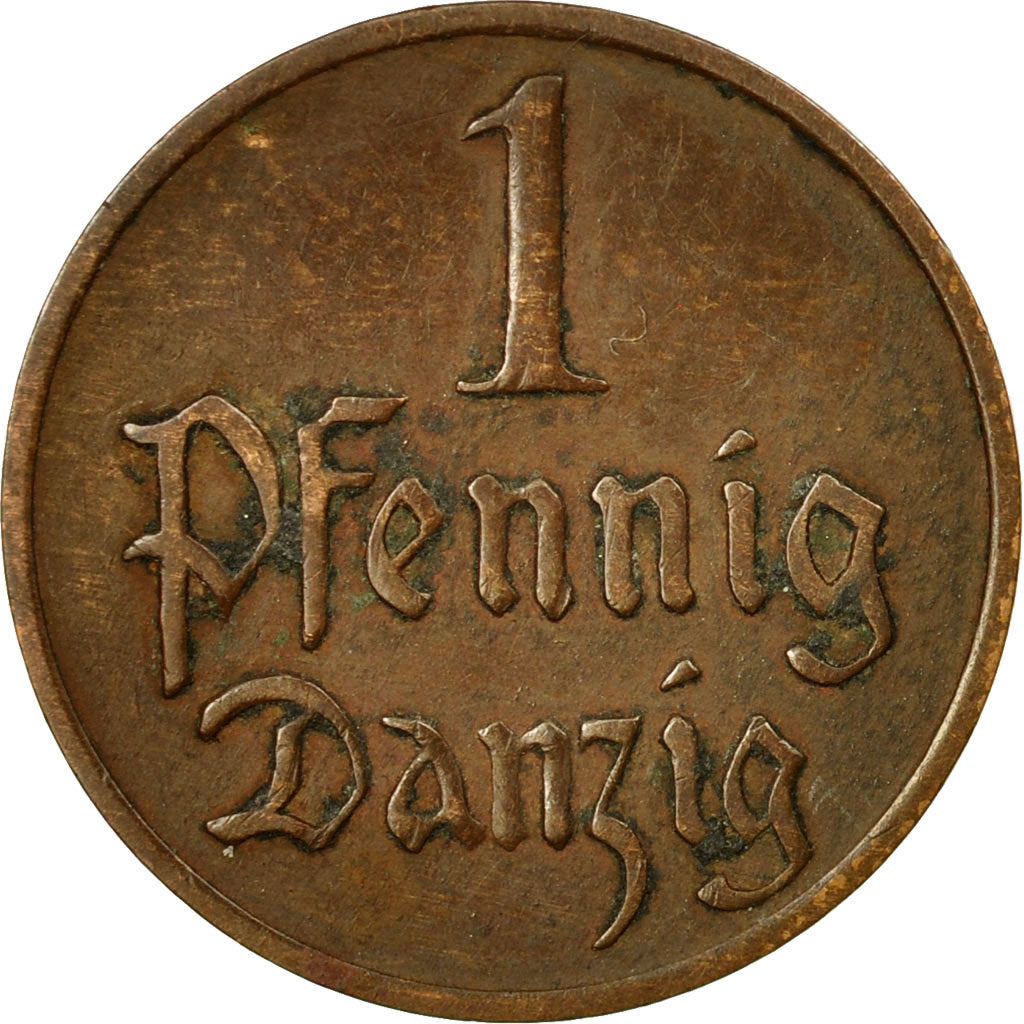 Coin, DANZIG, Pfennig, 1926, Warsaw, AU(50-53), Bronze, KM:140