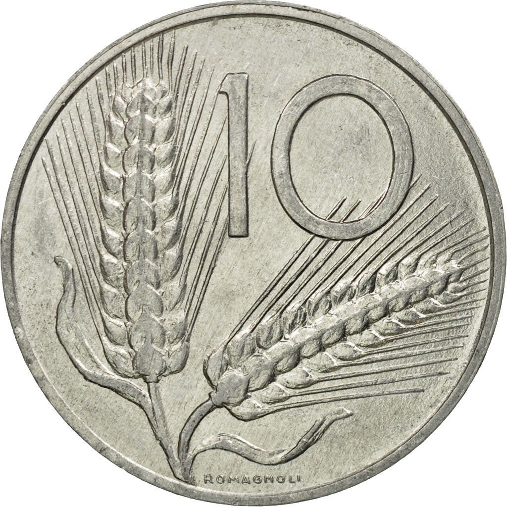 Coin, Italy, 10 Lire, 1988, Rome, EF(40-45), Aluminum, KM:93