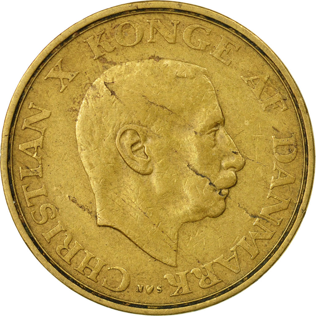 Coin, Denmark, Christian X, Krone, 1944, Copenhagen, EF(40-45), Aluminum-Bronze