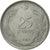 Moneta, Turcja, 25 Kurus, 1968, EF(40-45), Stal nierdzewna, KM:892.2