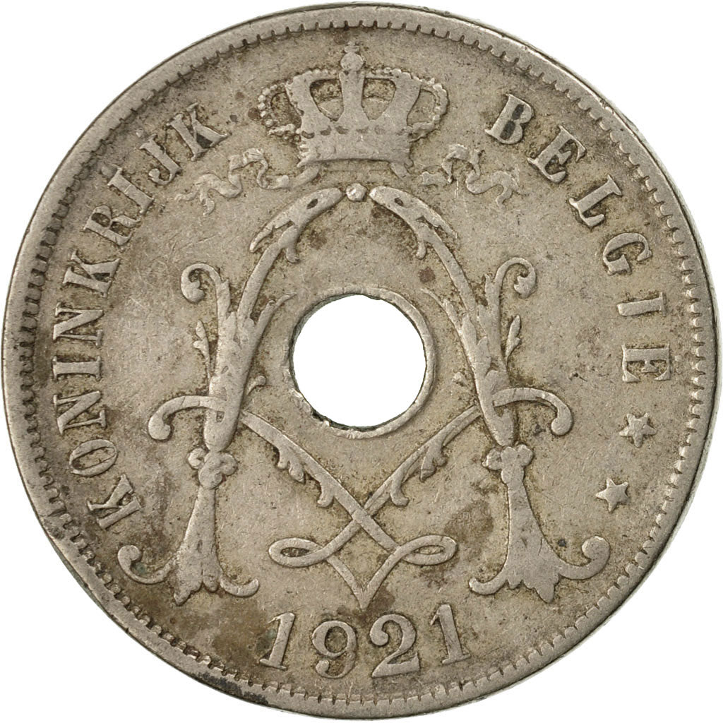 Coin, Belgium, 25 Centimes, 1921, F(12-15), Copper-nickel, KM:69