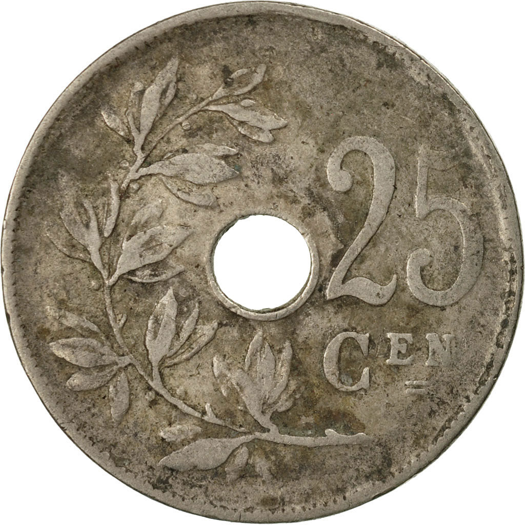 Coin, Belgium, 25 Centimes, 1921, F(12-15), Copper-nickel, KM:69