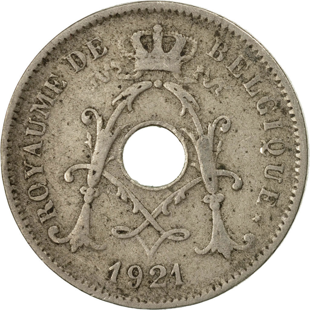 Munten, België, 10 Centimes, 1921, FR+, Copper-nickel, KM:85.2