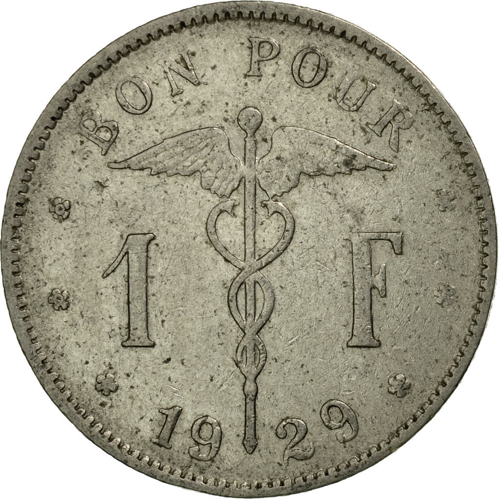 Coin, Belgium, Franc, 1929, VF(30-35), Nickel, KM:89