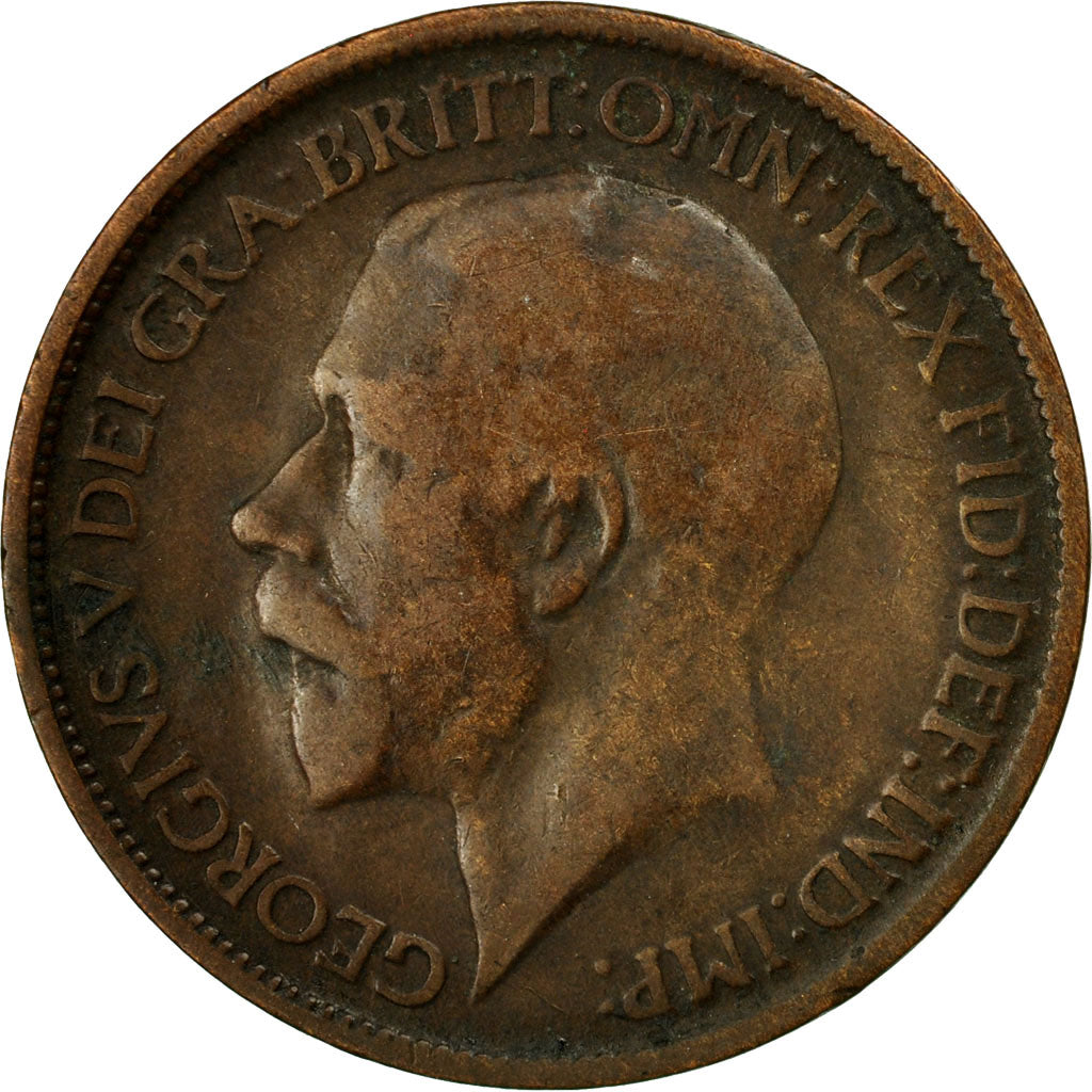 Coin, Great Britain, George V, 1/2 Penny, 1916, VF(30-35), Bronze, KM:809